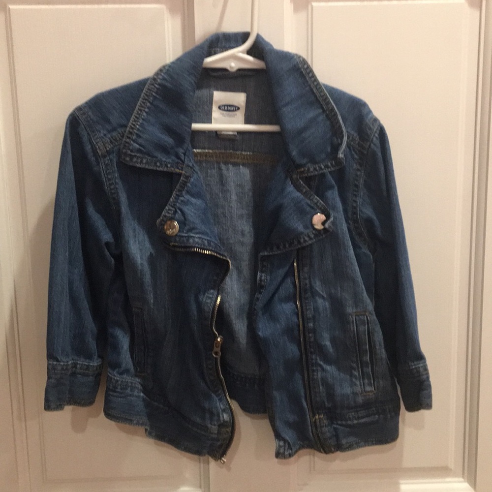 Old Navy, girls denim jacket, size medium (8)
